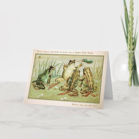 ヴィンテージカエル年賀状 シーズンカード (正面)