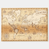 ヴィンテージカカオ世界地図 マグネット (正面)