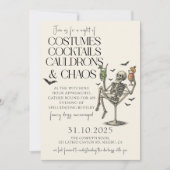ヴィンテージカクテルとコスチュームハローウィンパーティ 招待状 (正面)