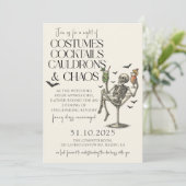 ヴィンテージカクテルとコスチュームハローウィンパーティ 招待状 (スタンド正面)