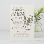 ヴィンテージカクテルとコスチュームハローウィンパーティ 招待状 (スタンド正面)
