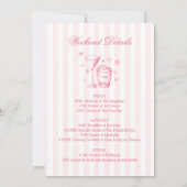 ヴィンテージカクテルズクラブ ブライズメイドパーティー ピンク 招待状 (裏面)