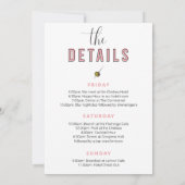 ヴィンテージカクテルバチェロレッテの日程 招待状 (裏面)