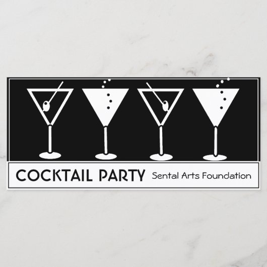 ヴィンテージカクテルパーティの招待状 (正面)