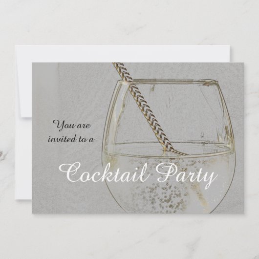 ヴィンテージカクテルパーティの招待状 招待状 (正面)