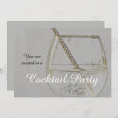 ヴィンテージカクテルパーティの招待状 招待状 (正面/裏面)