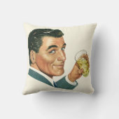 ヴィンテージカクテル飲料、男のドリンク クッション (裏面)