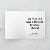 ヴィンテージカクテル飲料、飲み物を飲む男 カード (内部)