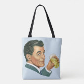 ヴィンテージカクテル飲料、 飲み物を飲む男 トートバッグ (裏面)