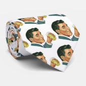 ヴィンテージカクテル飲料、飲み物を飲む男 ネクタイ (ロール)