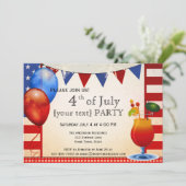 ヴィンテージカクテル4th of 7月パーティの招待状 招待状 (スタンド正面)