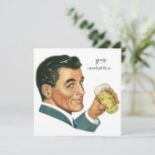 ヴィンテージカクテル お祝い 誕生日パーティー招待状 招待状 (スタンド正面)