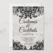 ヴィンテージカクテル&コスチュームハローウィンパーティ 招待状 (正面)