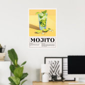 ヴィンテージカクテル: Mojito ポスター (ホームオフィス)