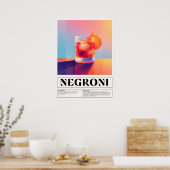 ヴィンテージカクテル： Negroni ポスター (キッチン)