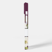 ヴィンテージカシスピンクn白フローラスタイリッシュ花 Case-Mate iPhoneケース (裏面 / 左)