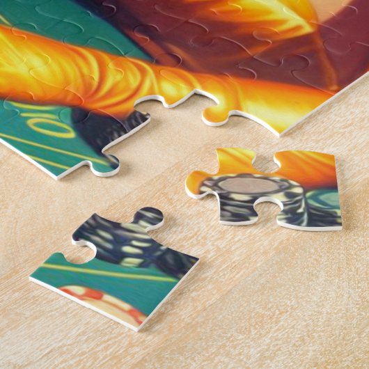 ヴィンテージカジノウーマン ジグソーパズル (側面)