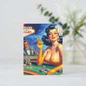 ヴィンテージカジノウーマン ポストカード (スタンド正面)