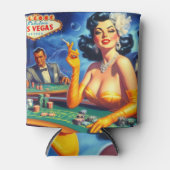 ヴィンテージカジノウーマン 缶クーラー (正面)