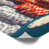 ヴィンテージカジノピンアップイラストレーション ポスター (角)