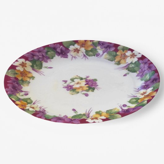 ヴィンテージカジュアル中国パターン紙ディナープレート ペーパープレート (アングル)