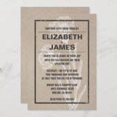 ヴィンテージカジュアル結婚式招待状 招待状 (正面/裏面)