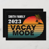 ヴィンテージカスタマイズファミリー夏休みモード 招待状 (正面/裏面)