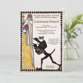 ヴィンテージカスタマイズ可能なクリスマスパーティの招待状 招待状 (スタンド正面)