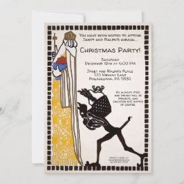 ヴィンテージカスタマイズ可能なクリスマスパーティの招待状 招待状