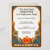 ヴィンテージカスタマイズ可能なハロウィーン招待状 招待状 (正面/裏面)