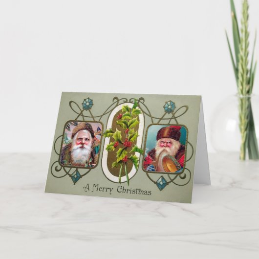 ヴィンテージカスタマイズ可能なフォトホリデーカード シーズンカード (正面)