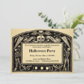 ヴィンテージカスタマイズ可能なメメントモリスタイル 招待状 (スタンド正面)