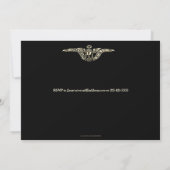 ヴィンテージカスタマイズ可能なメメントモリスタイル 招待状 (裏面)