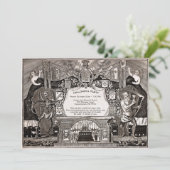 ヴィンテージカスタマイズ可能な不気味な招待状 招待状 (スタンド正面)