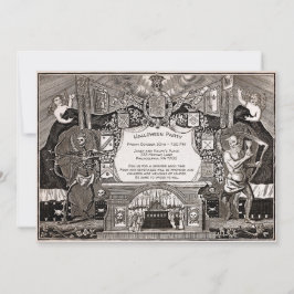 ヴィンテージカスタマイズ可能な不気味な招待状 招待状