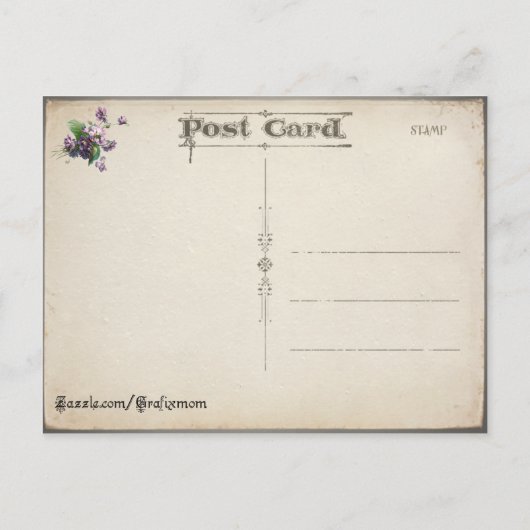 ヴィンテージカスタマイズ可能な母生まれたばかりのと ポストカード (裏面)