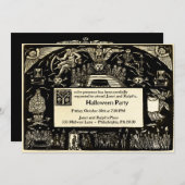 ヴィンテージカスタマイズ可能な葬儀スタイル 招待状 (正面/裏面)