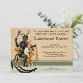 ヴィンテージカスタマイズ可能なKrampusパーティの招待状 招待状 (スタンド正面)