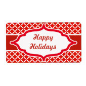 ヴィンテージカスタマイズ赤休日ラベル ラベル (正面)