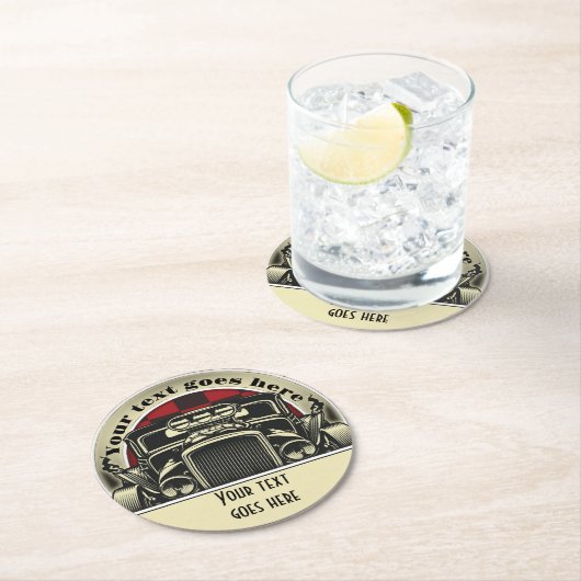 ヴィンテージカスタマイズ車 ラウンドペーパーコースター (インサイチュ)