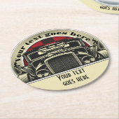 ヴィンテージカスタマイズ車 ラウンドペーパーコースター (アングル)