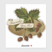 ヴィンテージカスタムいちごキュート果物食料品店 シール (シート)