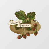 ヴィンテージカスタムいちご果物店レストラン ウィンドウサイン (シート)