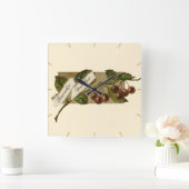 ヴィンテージカスタムさくらんぼレトロフルーツオールドスクール スクエア壁時計 (ホーム)