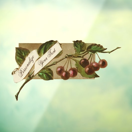 ヴィンテージカスタムさくらんぼレトロフルーツレストラン ウィンドウサイン (シート3)