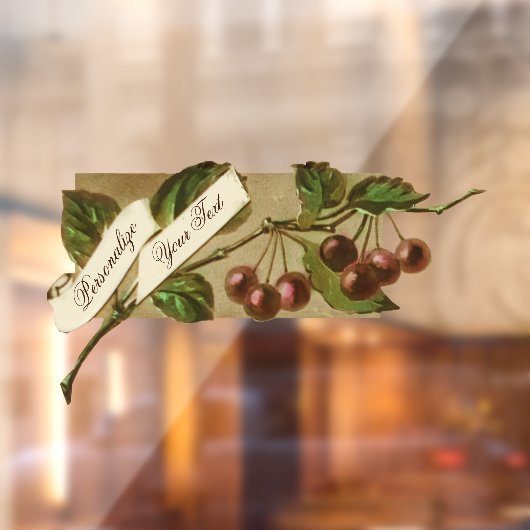 ヴィンテージカスタムさくらんぼレトロフルーツレストラン ウィンドウサイン (シート2)