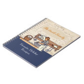 ヴィンテージカスタムな家族の休日のレシピのノートIII ノートブック (左側)