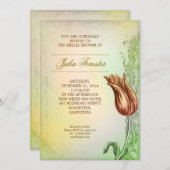 ヴィンテージカスタムのブライダルシャワー招待 招待状 (正面/裏面)