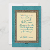 ヴィンテージカスタムアンティークホリデーシーズンズグリーティング シーズンカード (裏面)