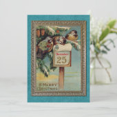 ヴィンテージカスタムアンティークホリデーシーズンズグリーティング シーズンカード (スタンド正面)